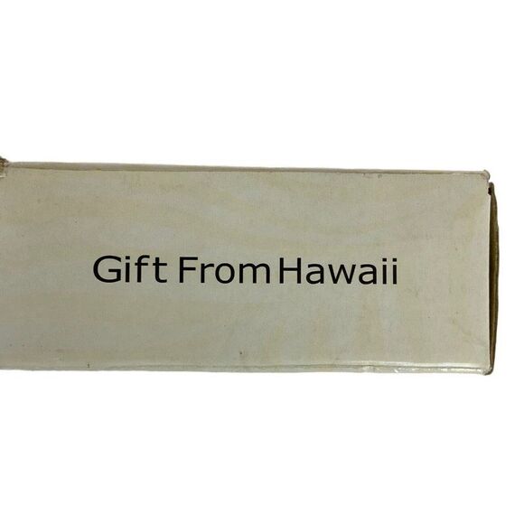 Maui Absorbent Ceramic Coasters Cork Backing Wood Holder Gift from Hawaii - Picture 9 of 9